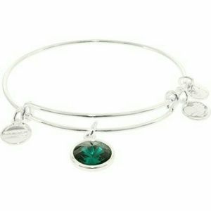 Alex and Ani Silver Bracelet Emerald Birthstone